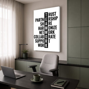 The Pillars of Teamwork - Motivational Canvas for Corporate Offices