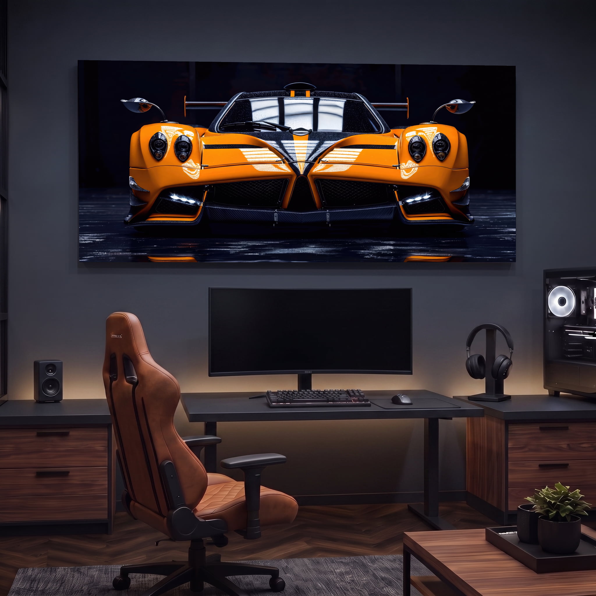 Orange Velocity – Hypercar Automotive Canvas - Image 3