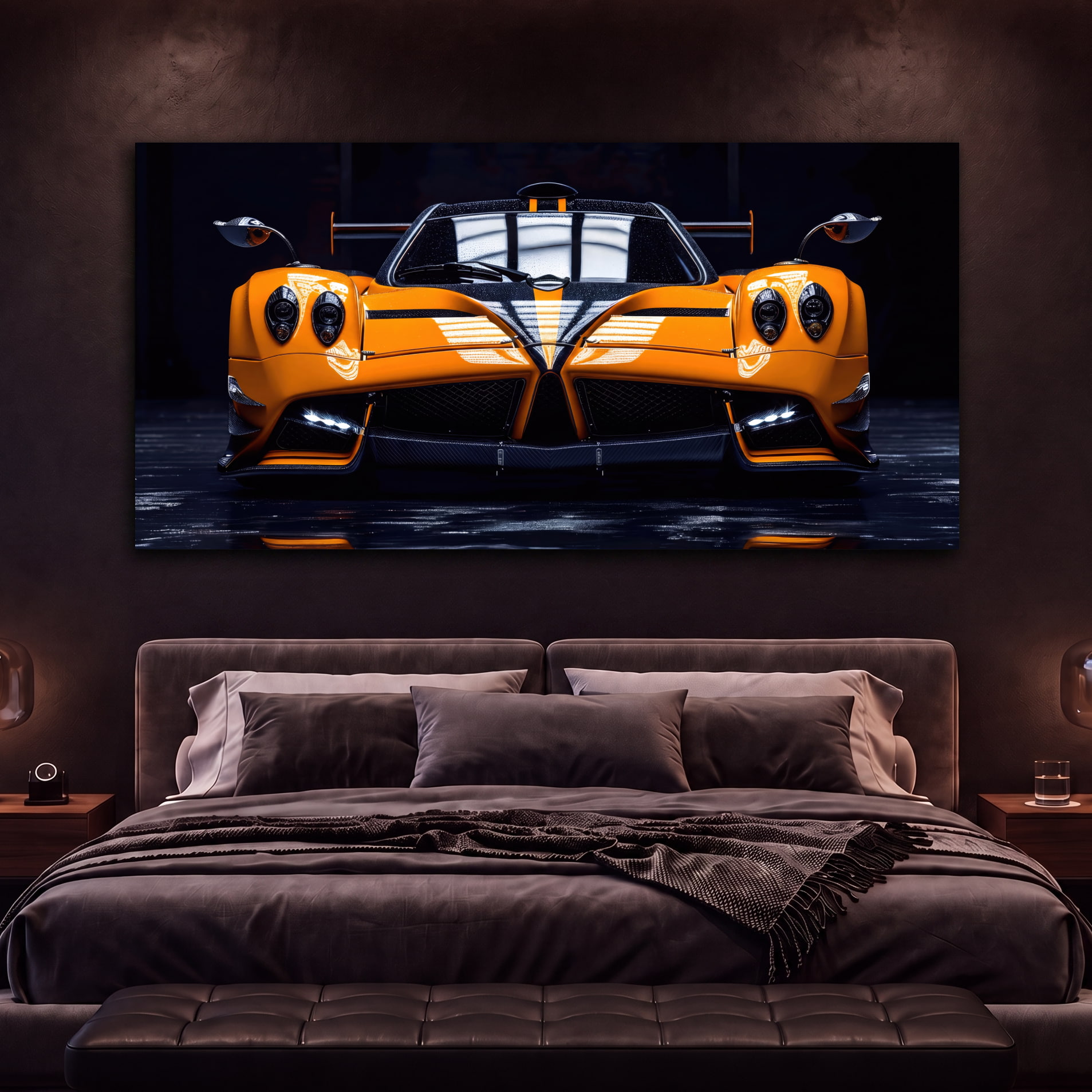 Orange Velocity – Hypercar Automotive Canvas