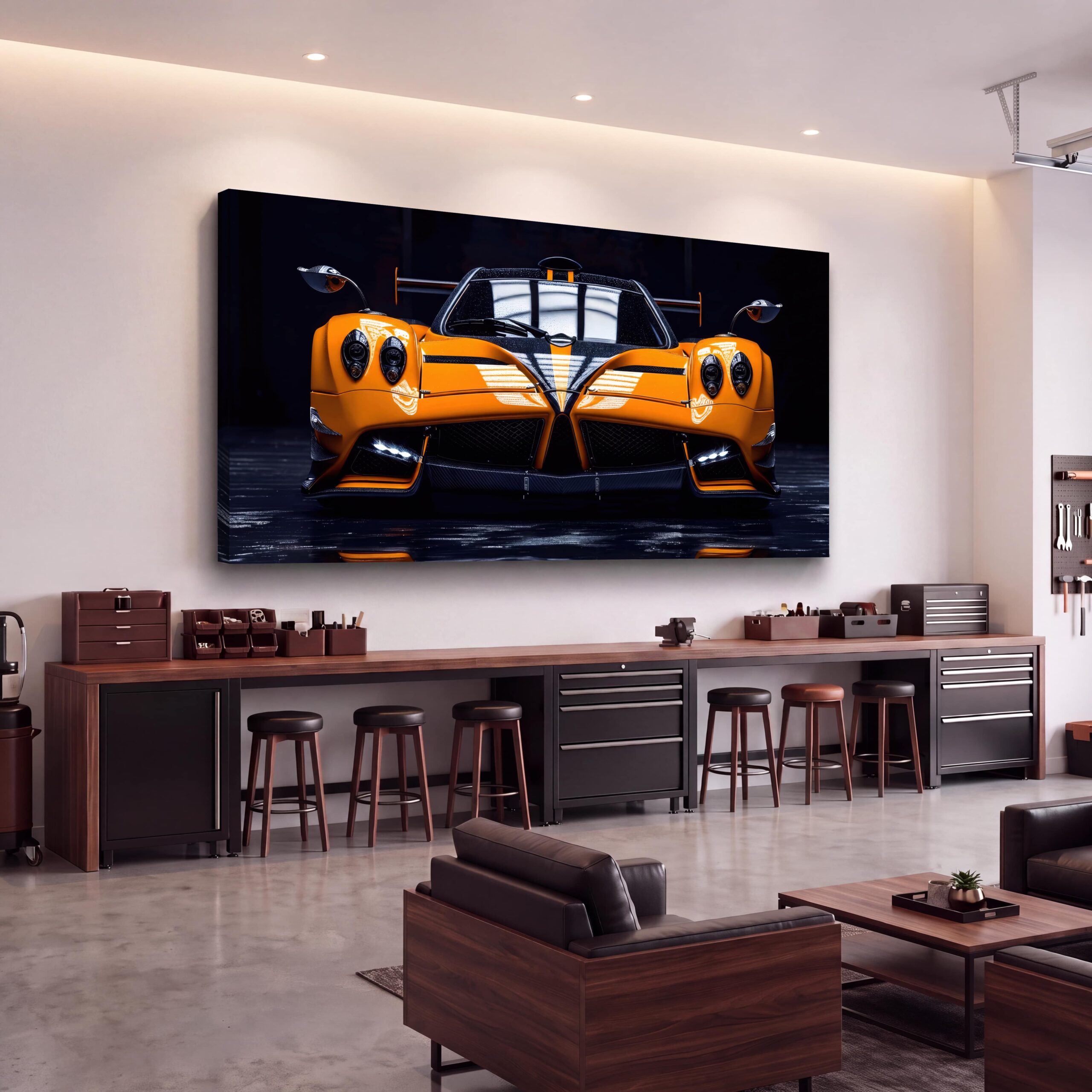 Orange Velocity – Hypercar Automotive Canvas - Image 2