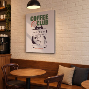 Coffee Club - Canvas Wall Art for Cafes & Coffeehouses