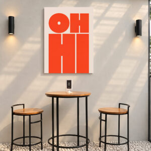 OH Hi - Bold Typography Wall Art for Cafes & Coffeehouses