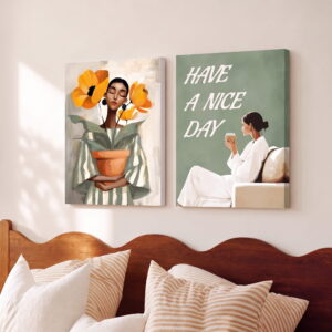 Good Vibes - Set of 2 Canvas Prints for Cafes