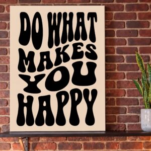 Do What makes you Happy – Bold Typography Wall Art for Cafes & Coffeehouses