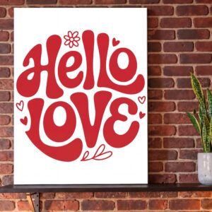 Hello Love - Canvas Wall Art for Cafes & Coffeehouses
