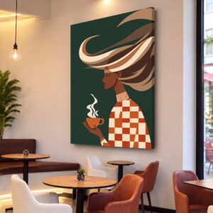 Abstract Lady - Canvas Print for Cafes