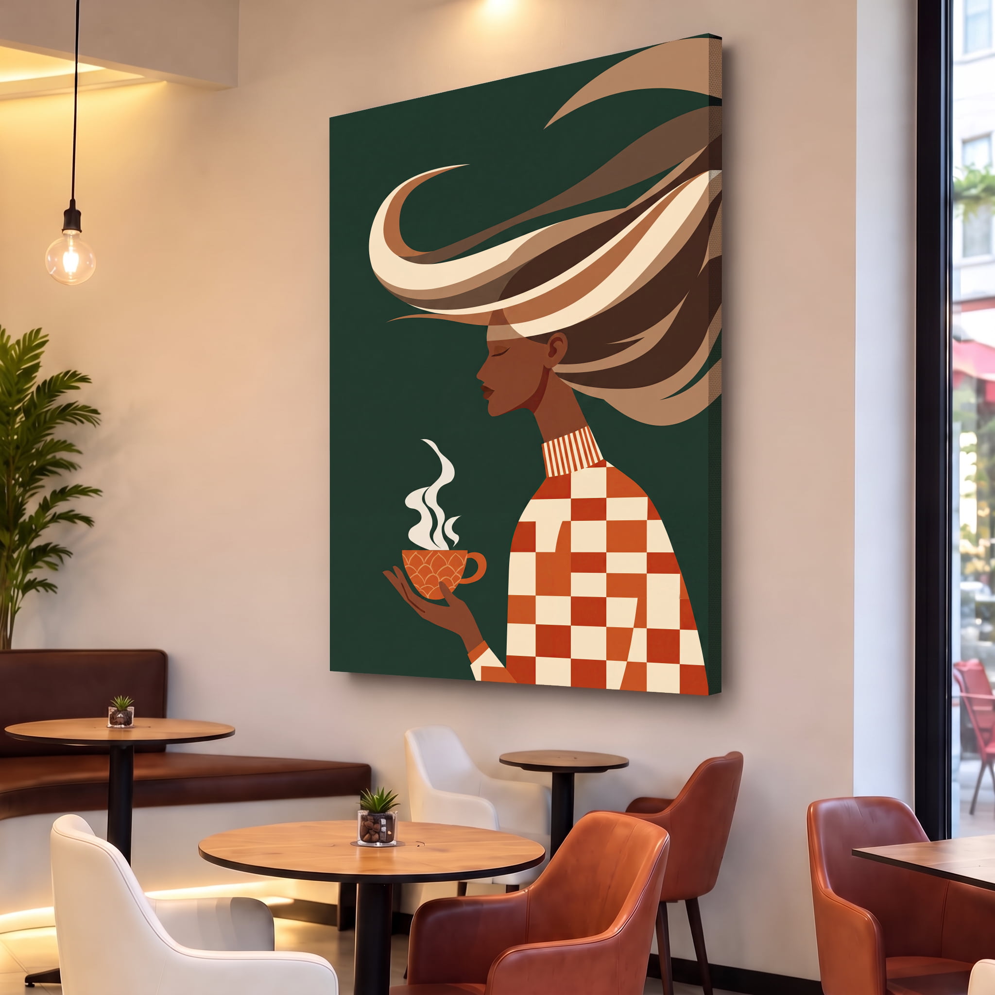 Abstract Lady - Canvas Print for Cafes