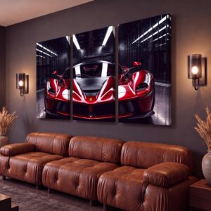 Ferrari Laferrari Set of 3 Canvas Art - BeDriven Exclusive