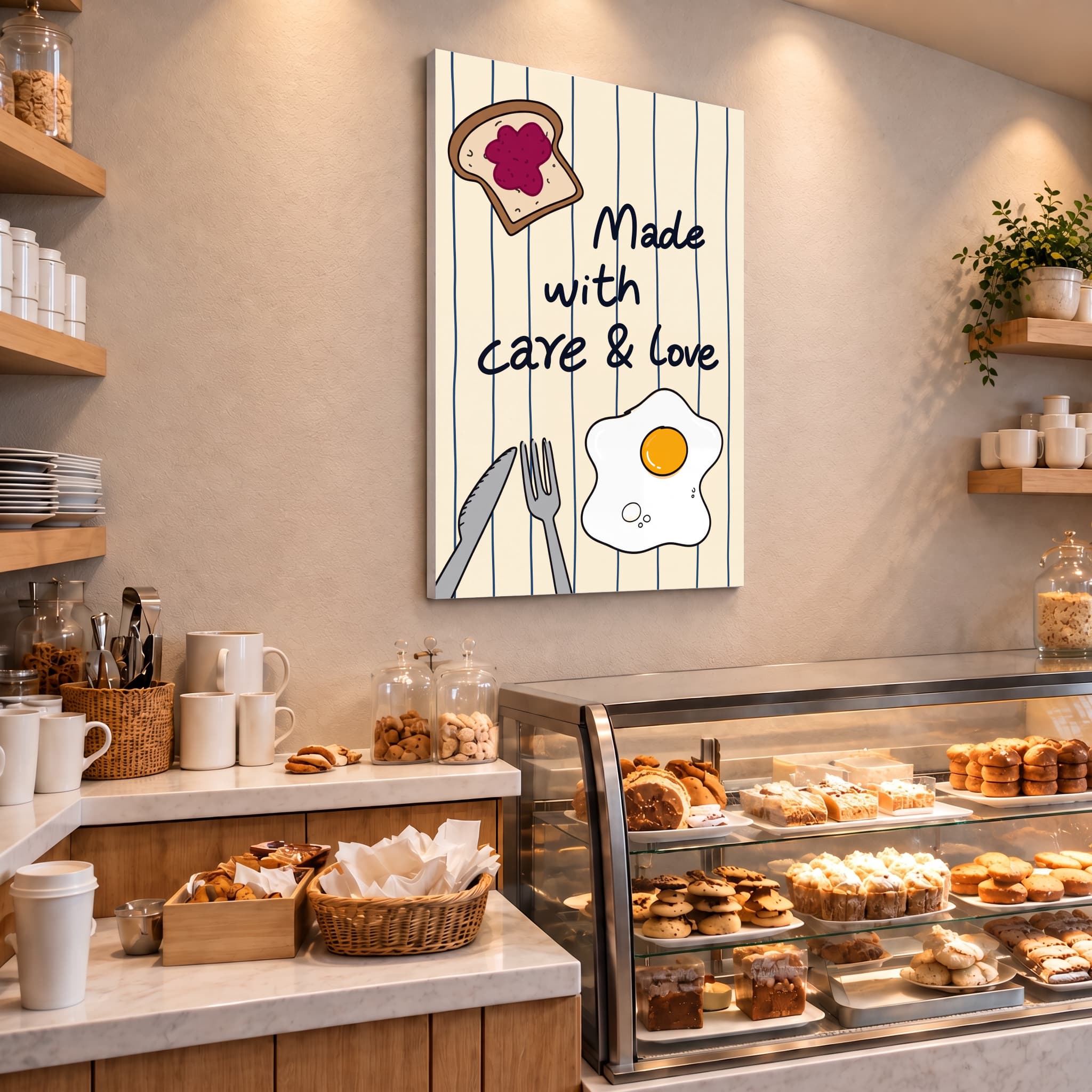 Made with Care and Love Canvas Wall Art - Image 3