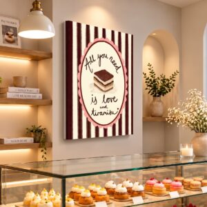 All You Need Is Love and Tiramisu Canvas Wall Art