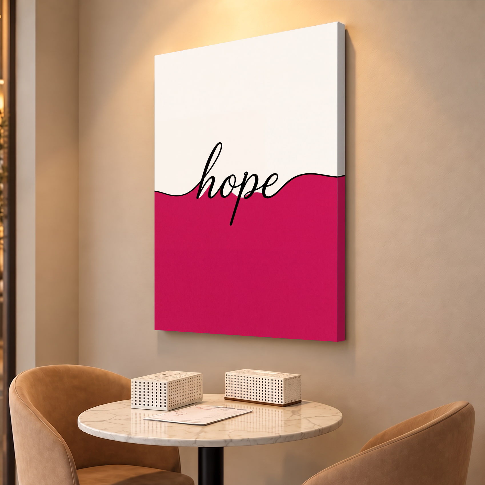 Hope Minimal Typography Canvas Wall Art - Image 3