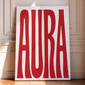 Aura Bold Typography Canvas Wall Art