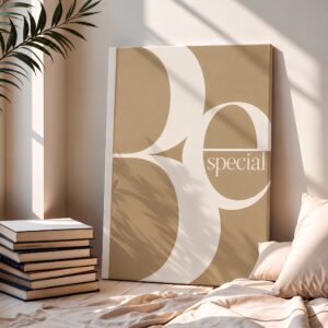 Be Special Minimal Typography Canvas Wall Art