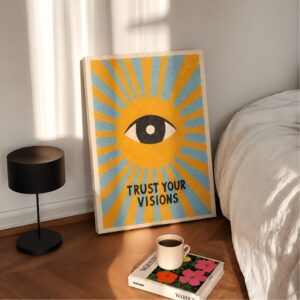 Trust Your Visions Eye Sunburst Canvas Wall Art