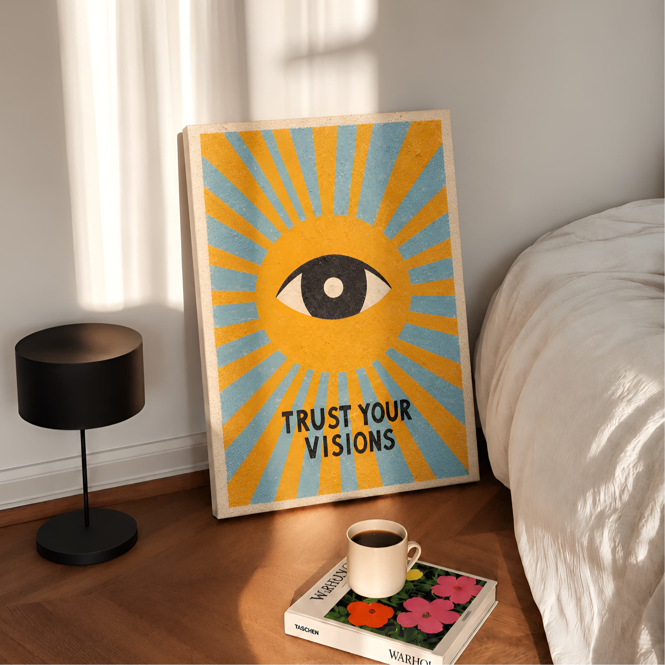 Trust Your Visions Eye Sunburst Canvas Wall Art