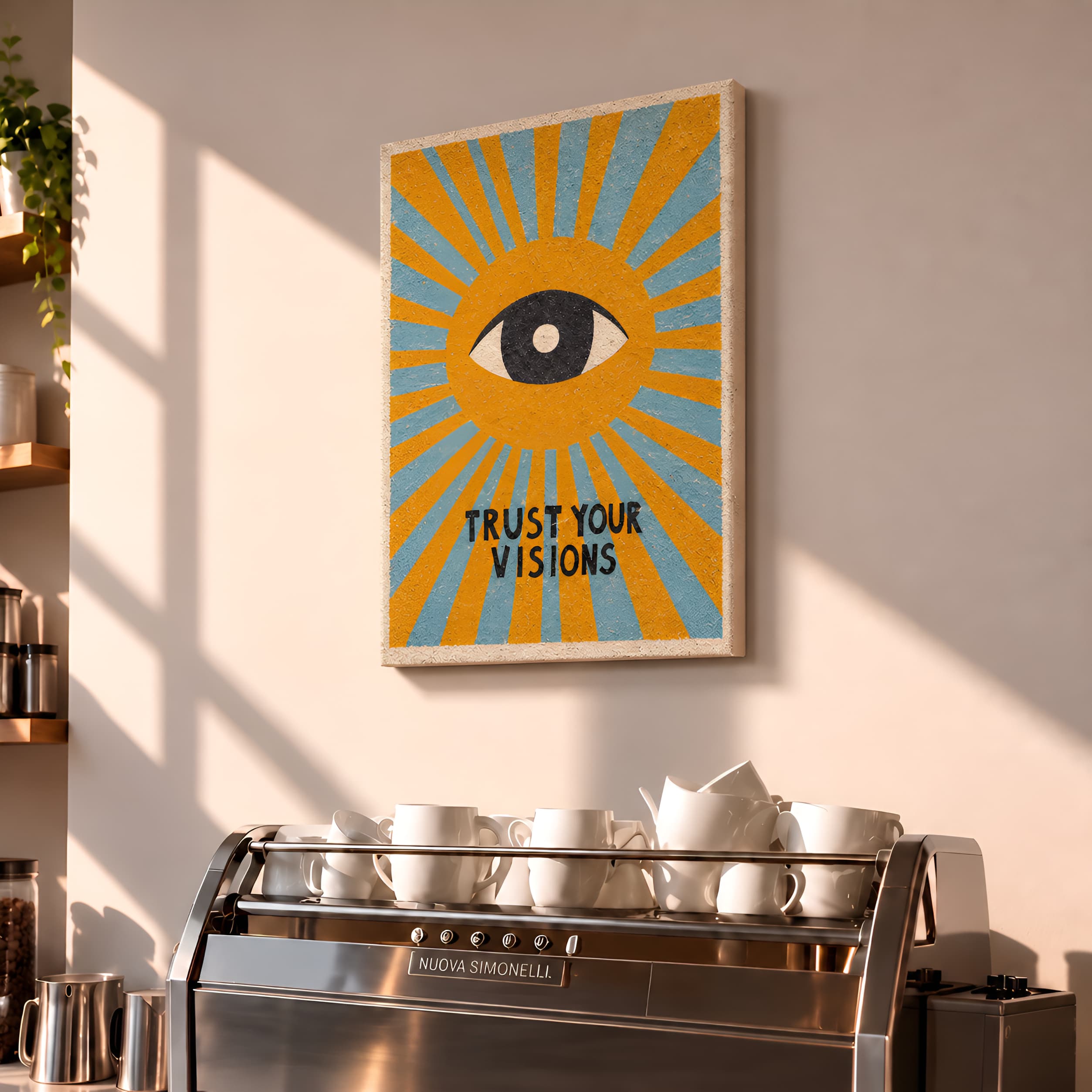 Trust Your Visions Eye Sunburst Canvas Wall Art - Image 2