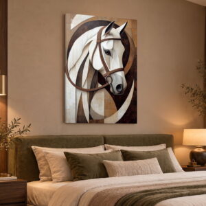 Geometrical Horse - Canvas Art for Luxury Spaces